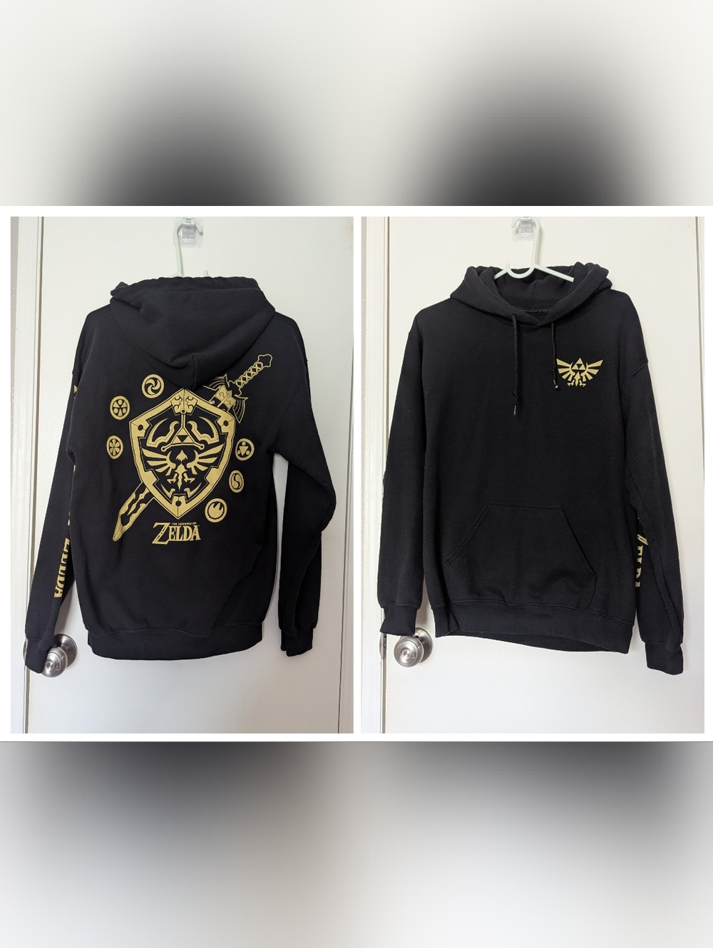 Zelda Black Graphic Pullover Hoodie Size men's Small